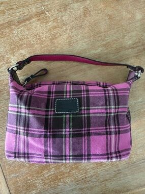 Coach Vintage Y2K Pink Black Plaid Mini Purse